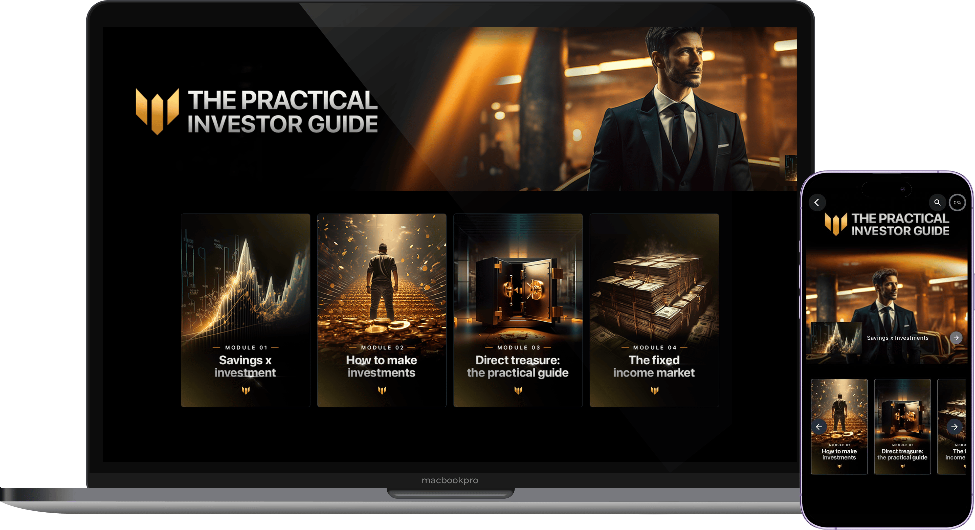 Premium Members Area: your course with cinematic design.