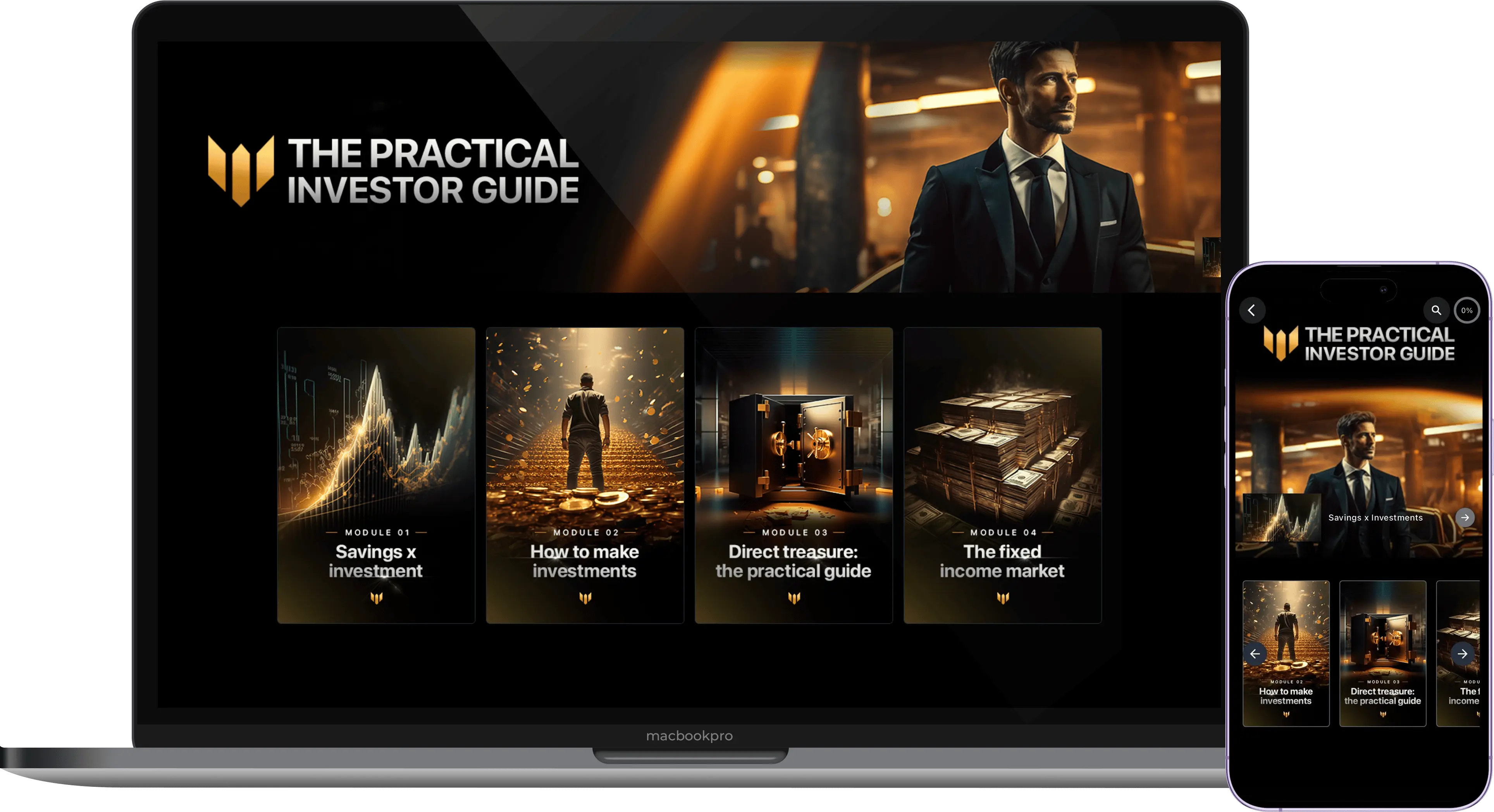 Premium Members Area: your course with cinematic design.